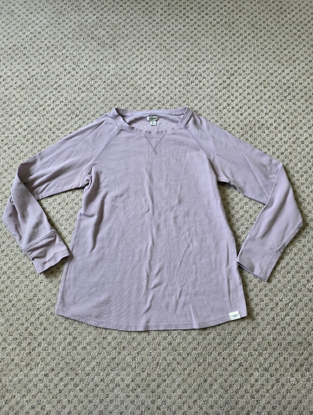 L.L. Bean Lavender Waffle Knit